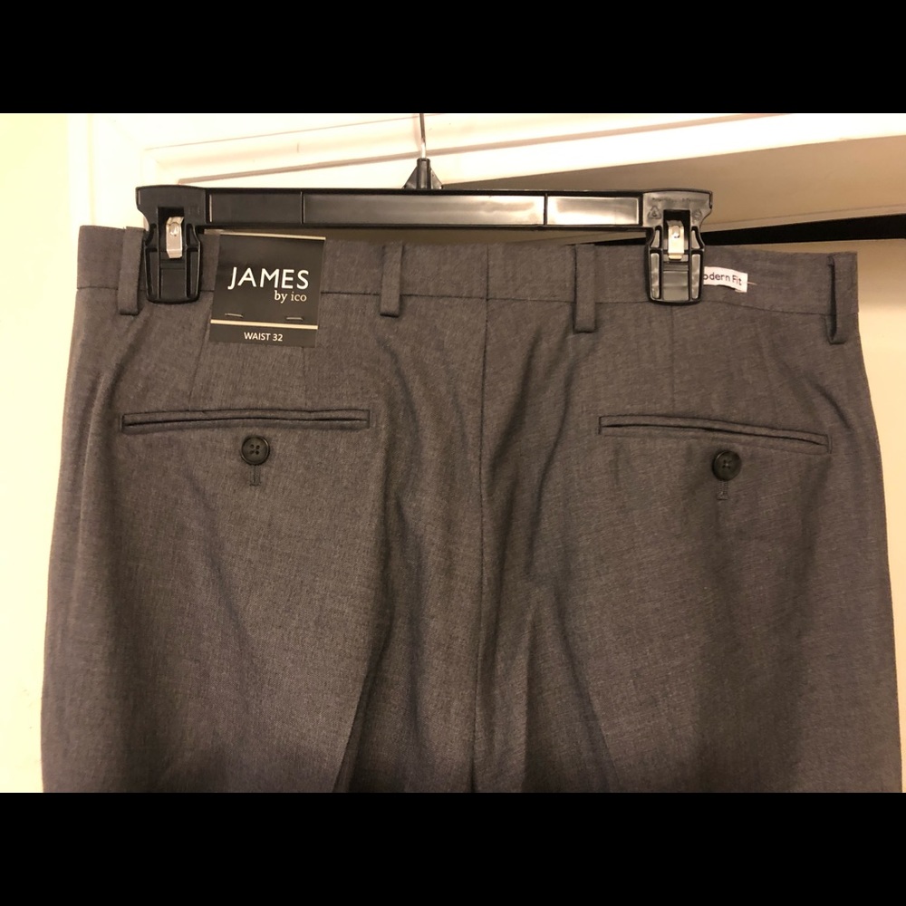 James by ico grey pants slacks uniform dress 32W